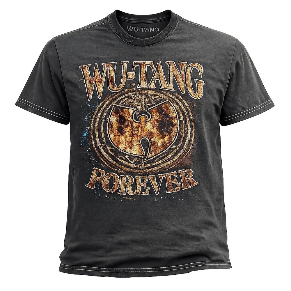 Wu-Tang Clan Shirt Mens S Forever 1997 Tour Graphic Black Cotton Hip Hop Rap Tee